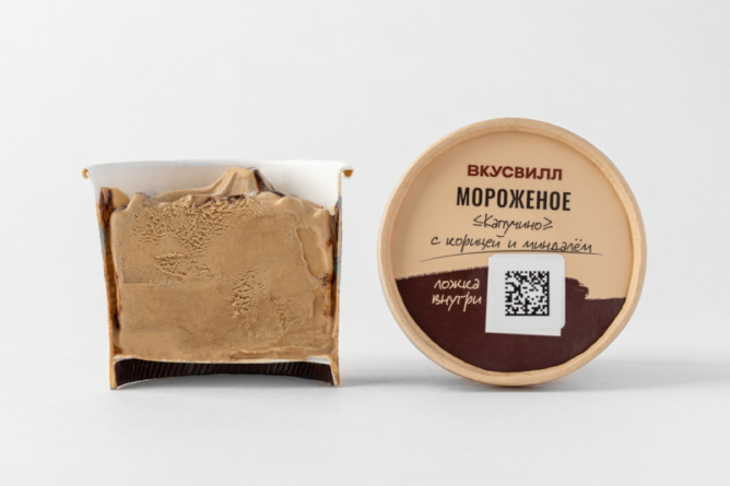 Мороженое «Капучино» с корицей и миндалём